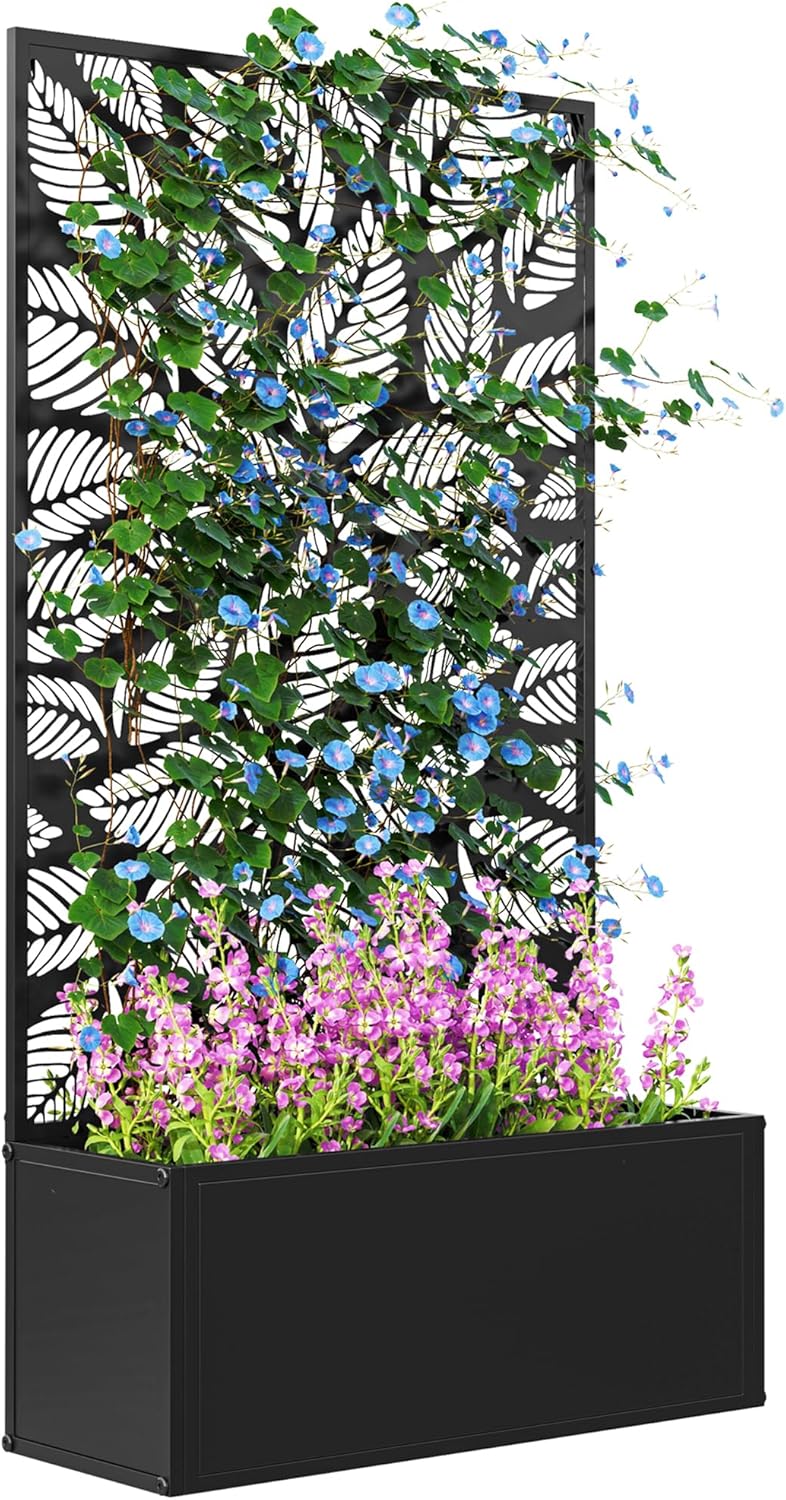 Raised Garden Bed - Metalowa podwyższona grządka ogrodowa z kratką