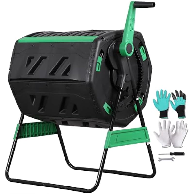 Dwuczęściowy, obrotowy kompost – Compost Bin recenzja i cena