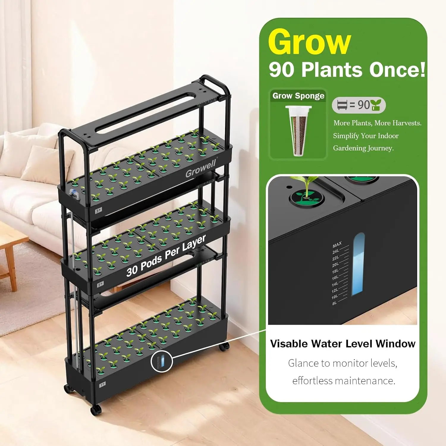 Duży zestaw do hydroponicznej  – Indoor Herb Garden recenzja i cena